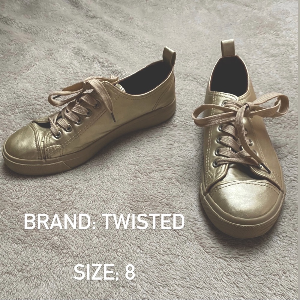 Gold sneakers